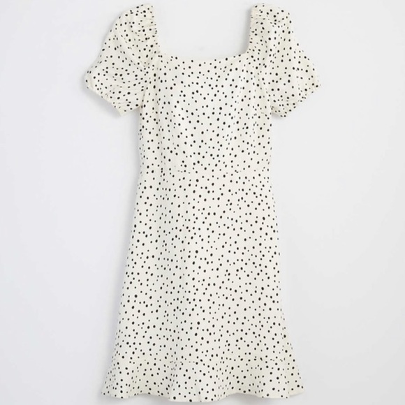 LOFT Dotted Tie Back flare dress - Picture 4 of 8